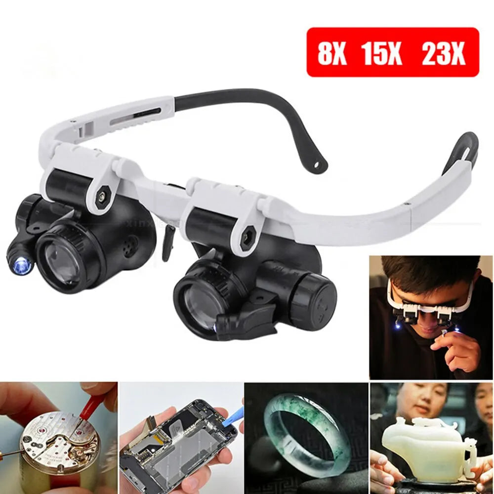 Watch- Jeweler Repair Magnifier Head-Mounted Headband Adjustable