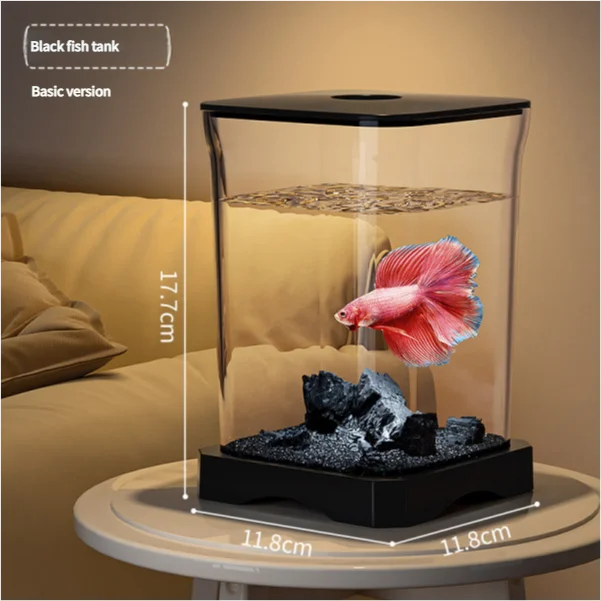 4K High-definition Desktop Fish Tank Acrylic Fish Tank Detachable Transparency Small Tank Multipurpose Amphibian Feeding Box