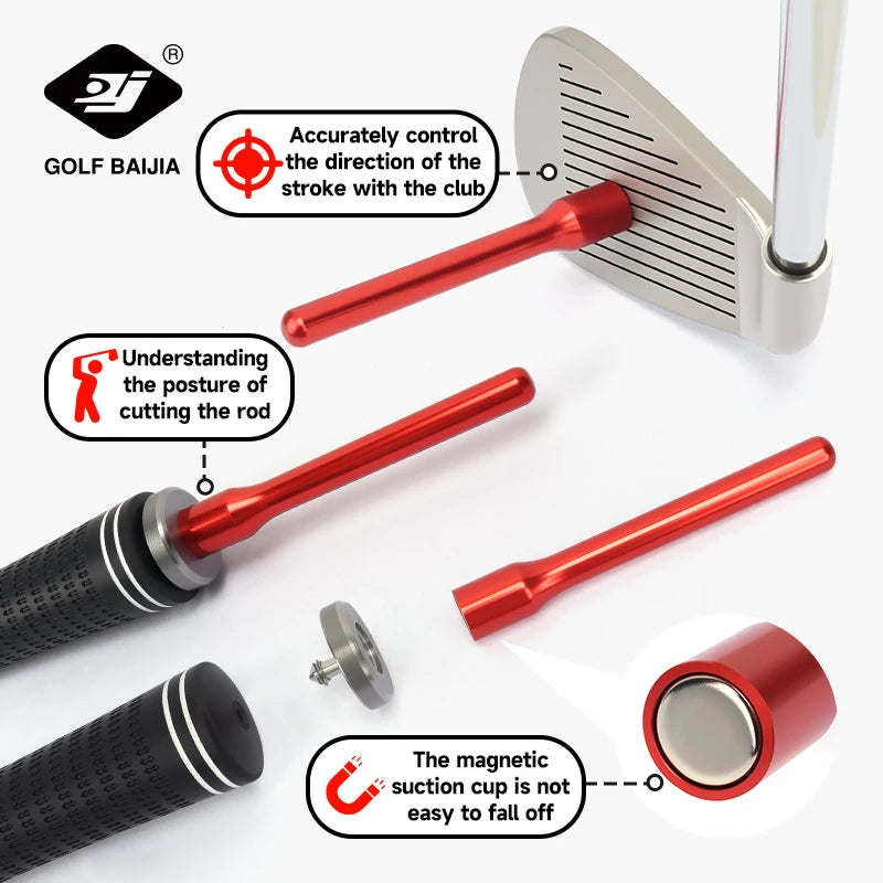 Golf Magnetic Direction Indicator Golf Accessories Round Head Design Streamlined Design Golf Putting Aid Aiming Direction Practi