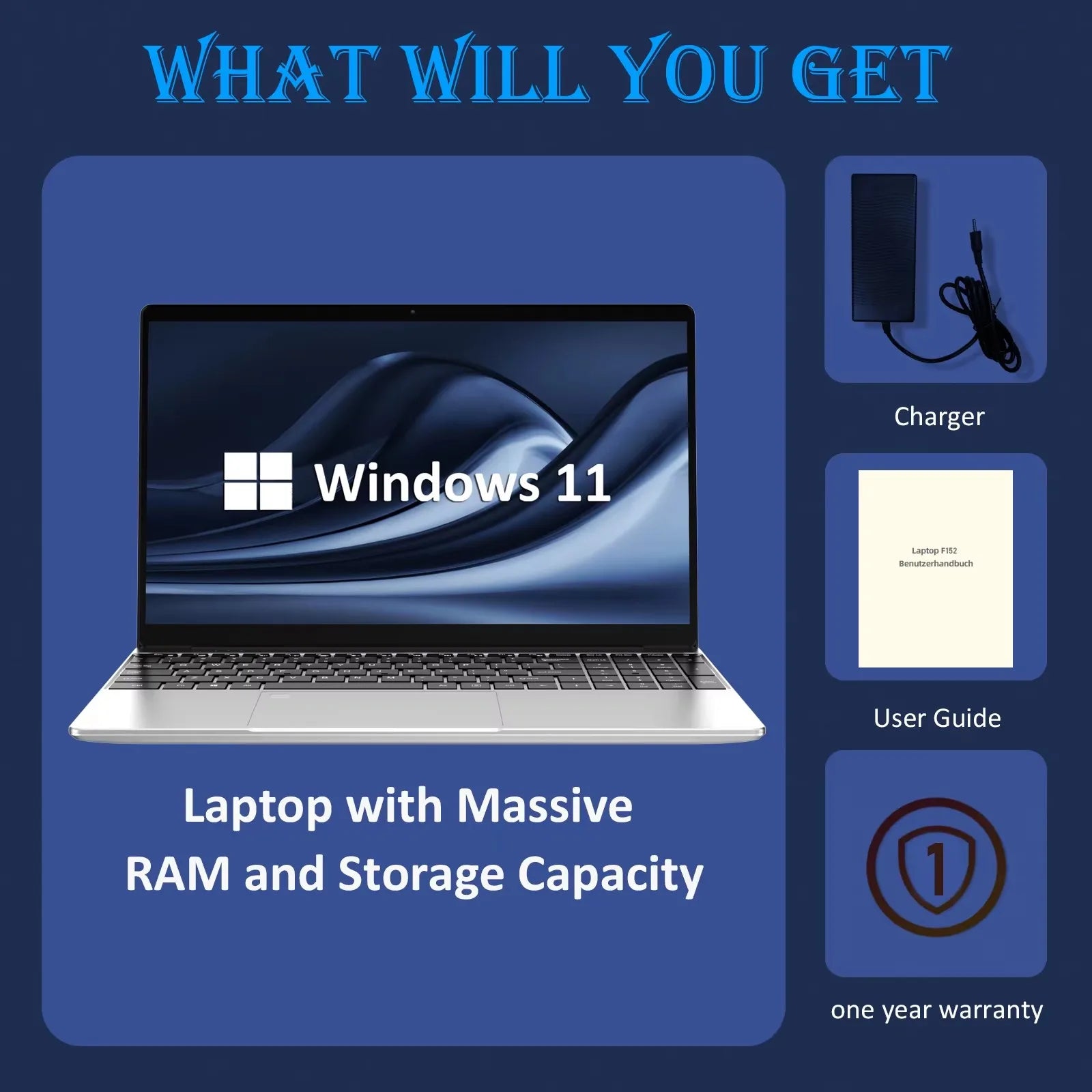 Experience powerful performance on the go with this ultra-slim 15.6" laptop—featuring an Intel N95 processor, massive 32GB RAM, 2TB (2048GB) storage, a long-lasting 7500mAh battery, Windows 11 Pro, fingerprint unlock, and gaming-ready specs!