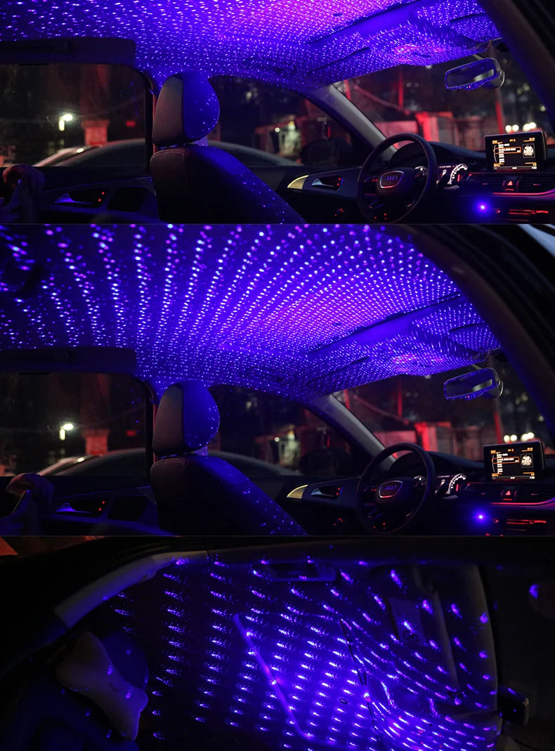 Auto USB starry sky car roof star decoration light ambient light music Rhythm control car interior led starry light for car