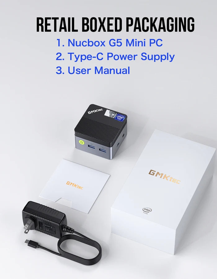 GMKtec Mini PC GMK G5 NUCBOX Intel N97 system Window 11Pro DDR5 4800MHz WIFI 5 BT 5.0 GMKtec Mini Pc