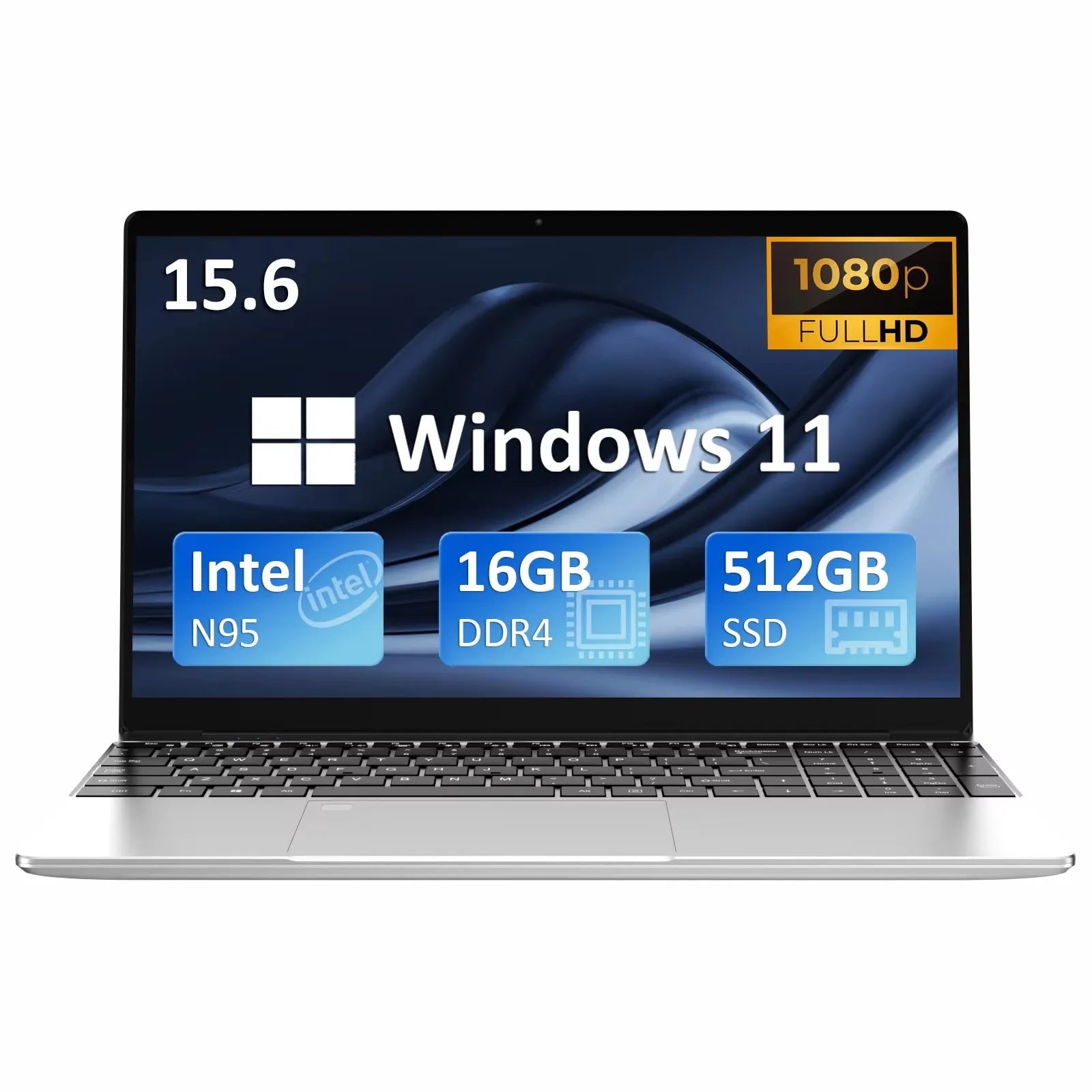 Experience powerful performance on the go with this ultra-slim 15.6" laptop—featuring an Intel N95 processor, massive 32GB RAM, 2TB (2048GB) storage, a long-lasting 7500mAh battery, Windows 11 Pro, fingerprint unlock, and gaming-ready specs!