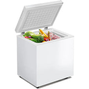 Compact 7-Tat Chest Freezer with Removable Basket, Low Noise, Suitable for Home, Dorm, Office, Apartment, White