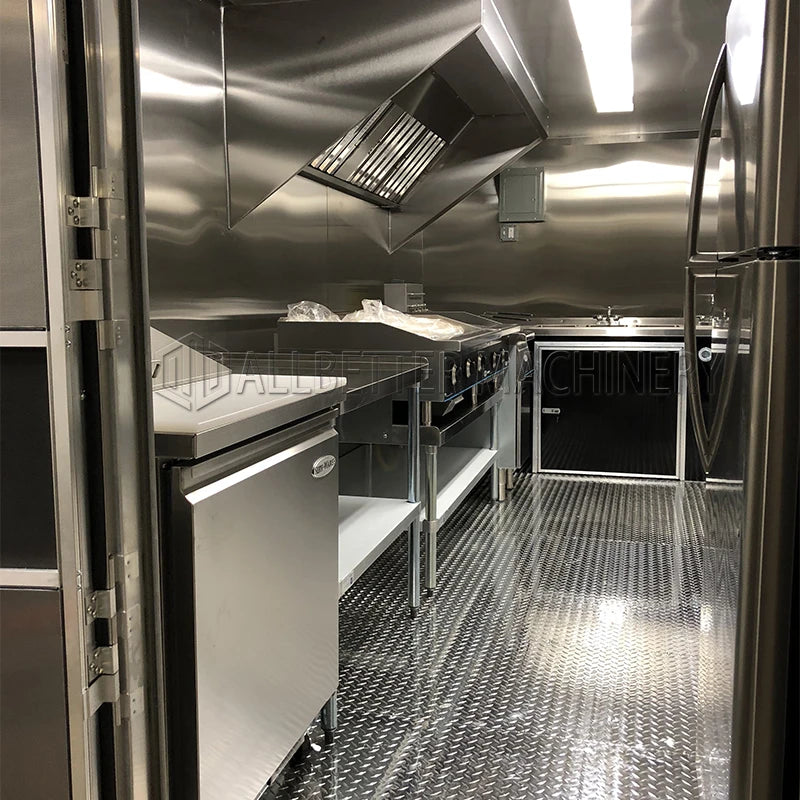 American Standard Fully Equipped Food Truck for Sale Custom Concession Trailer Bubble Tea Coffee Vending Cart Food Trailer