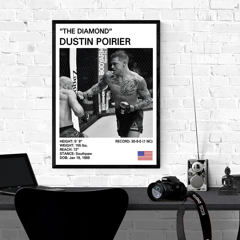 no frame Black and White Boxing Legends Canvas Poster Boxing Inspirational Canvas Painting Print Wall Art for Gym Bedroom Home