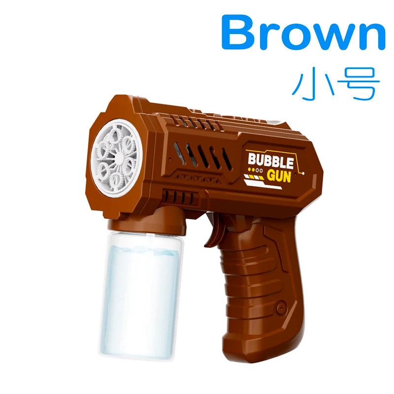 6 Holes Bubble Machine Electric Bubble Gun with Light  Automatic Bubble Blowing Toys Kids Soap Blower Summer Outdoor Game Toy