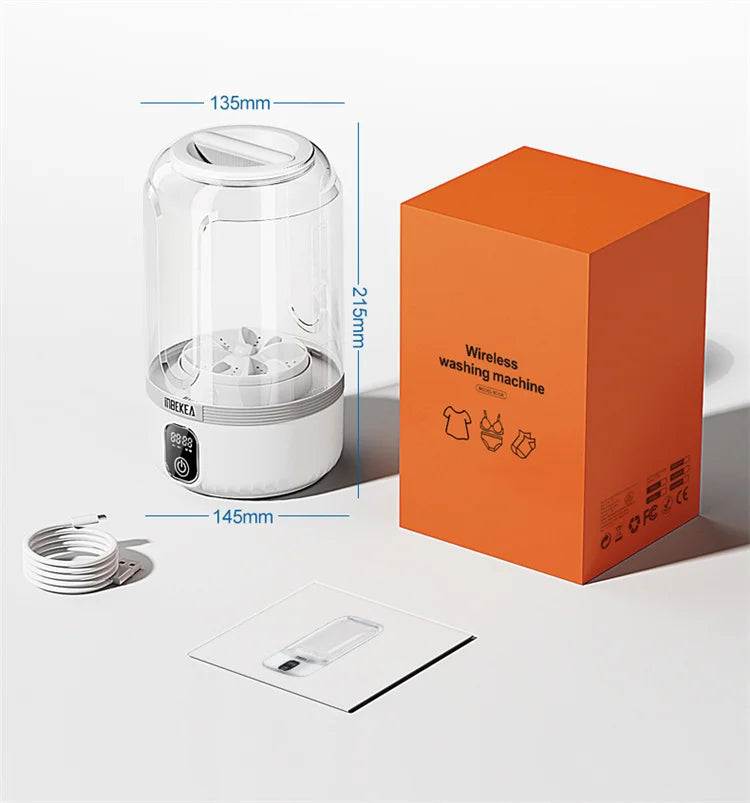 2025 wireless mini digital washing machine, rechargeable portable intelligent small underwear and sock specific washing cup 1.5L