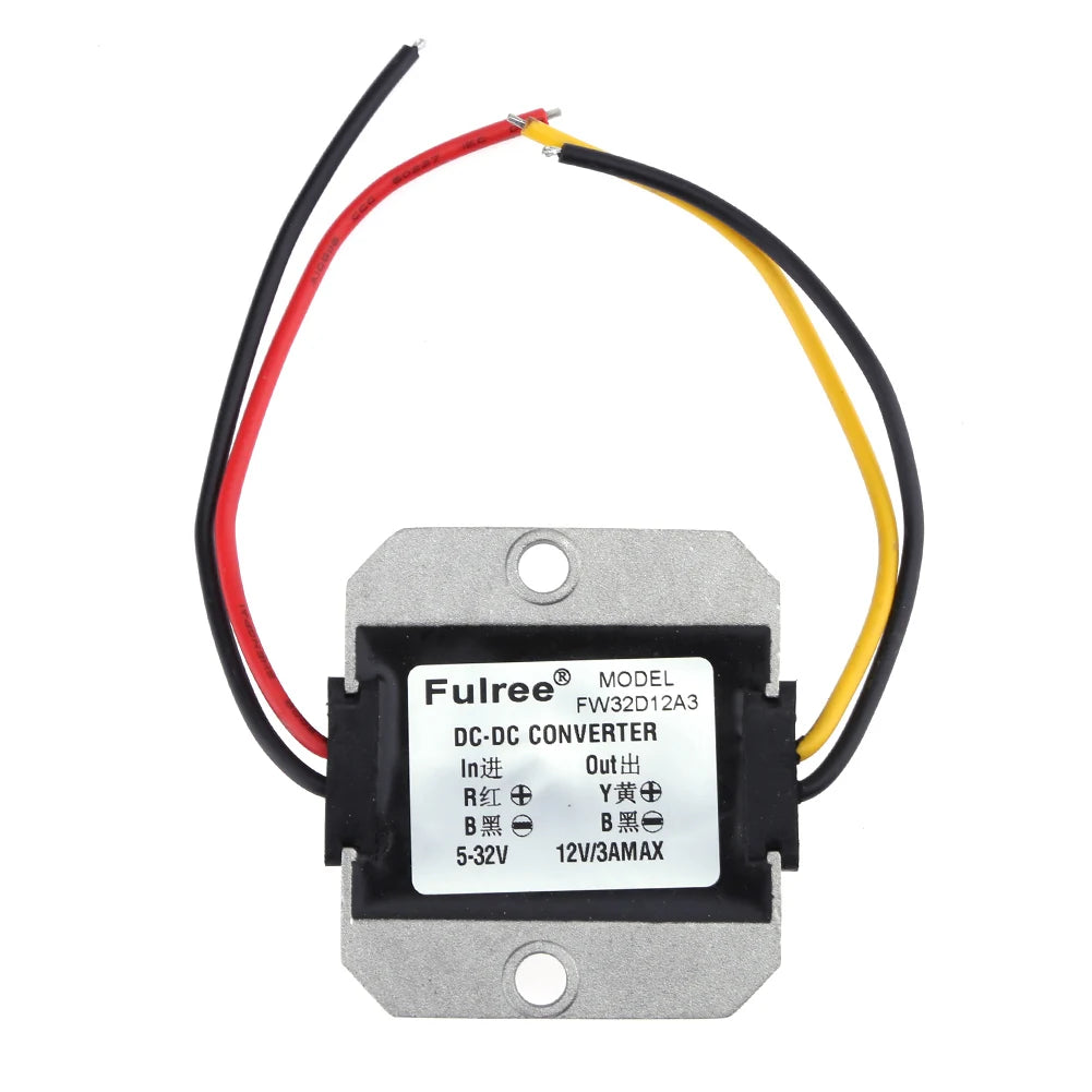 DC 5-32V to DC 12V 3A 36W Stabilizer Transformer Regulator Automatic Step Up Down Voltage Module LED Solar Car Power Converter