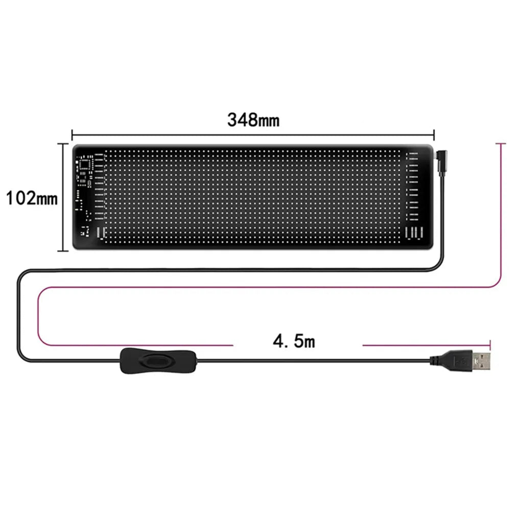 Car Devil Eyes Light Flexible LED Panel led Matrix Screen for Windshield Glowing Car eyes DIY programmable Car Truck Eyes Light