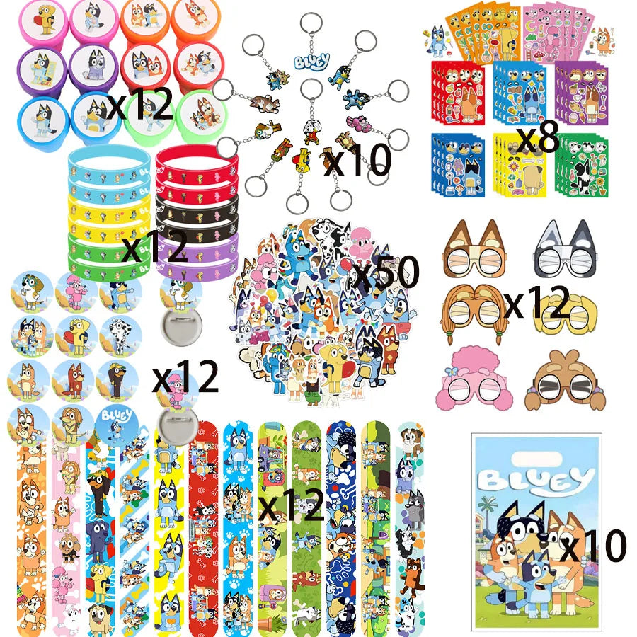 Blue dog Birthday Party Supplies Goodie Bag Stuffers Fillers Tableware Plates Cups Napkins Tablecloth Party Favor Decorations
