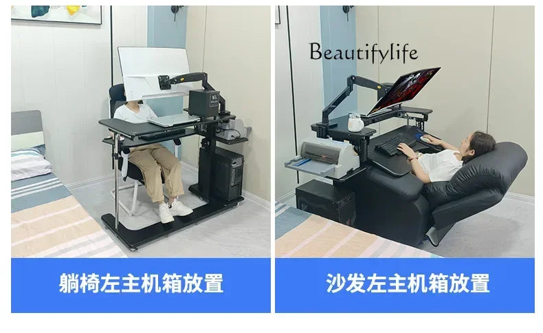 Computer desk bed notebook desktop computer desk bedside table lifting table lazy table cockpit suspension bracket