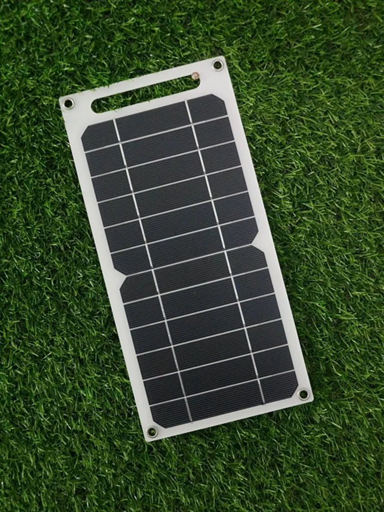 Stay powered on your outdoor adventures with this portable solar panel featuring USB output—perfect for hiking, camping, and charging your mobile phone on the go!