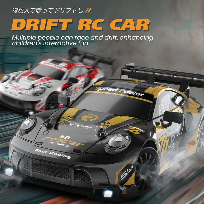 RC Drift Car 4WD Remote Control High Speed Racing Vehicle with LED Lights 2.4GHz Radio 4x4 Off-Road Truck Toy for Children Kids