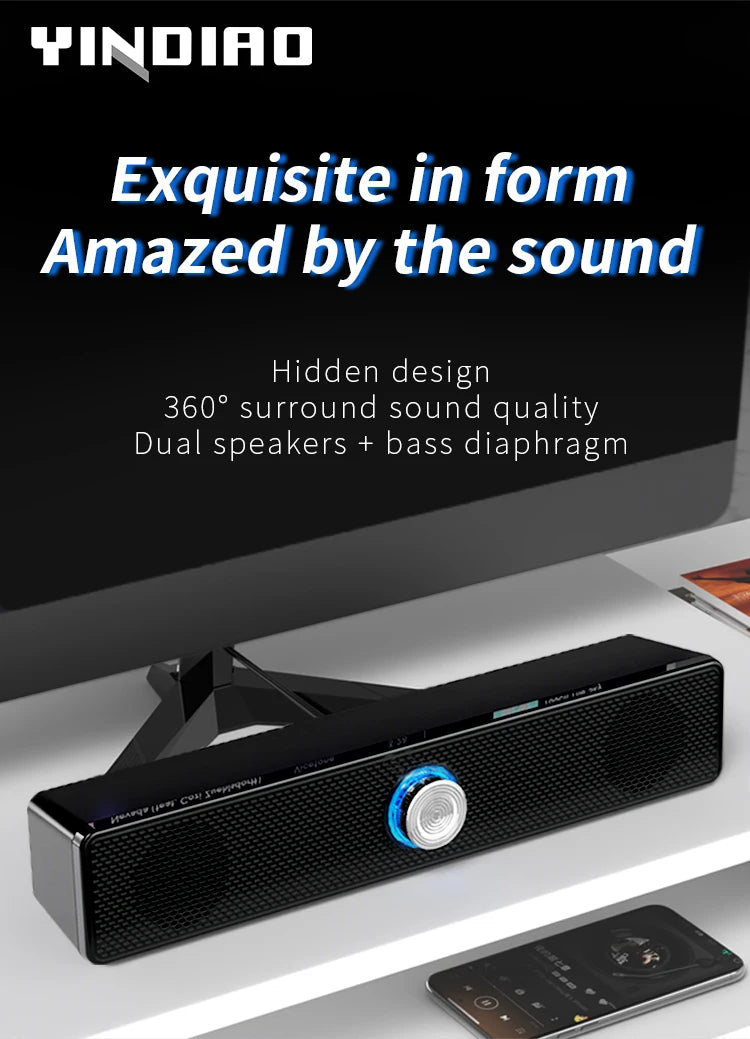 Surround Speaker Home Theater Sound System Computer Soundbar For TV Subwoofer Wired Stereo Strong Bass