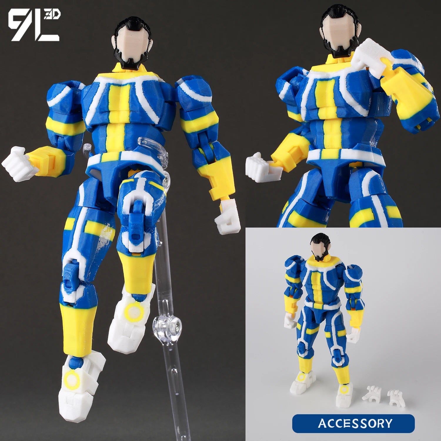 9L3D Printed Deadpool Wolverine Batman Spider-Man Venom Action Figures Dummy13 Lucky13 T13  Anime Model Toys Collectors Gifts