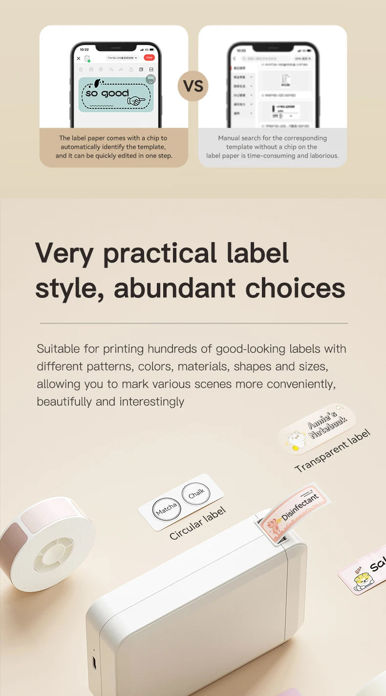 Niimbot D110M Label Thermal Self-Adhesived Printer Wireless Bluetooth Mini Portable Printer D110 Updated Version Sticker Maker
