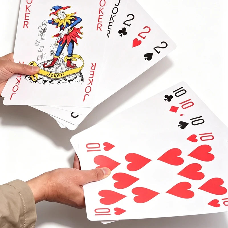 Giant Playing Cards Jumbo Oversized Novelty Gifts Carnival Birthday Wedding Night Party Company Team Building Games Prop