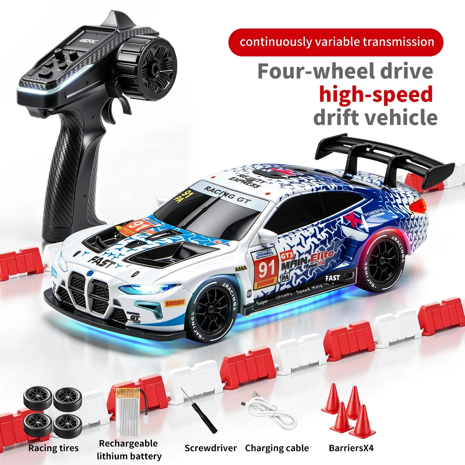 4DRC 2.4G Full Scale Mini H6 Drift Remote Control Car with APP 4WD Racing 1:43 Children Toy Car Model