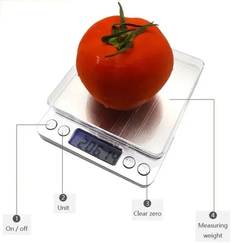 Digital Kitchen Scale Kitchen Measuring Scales Mini Pocket Precision Jewelry Electronic Balance De Cuisine Weight Gold Food Bar