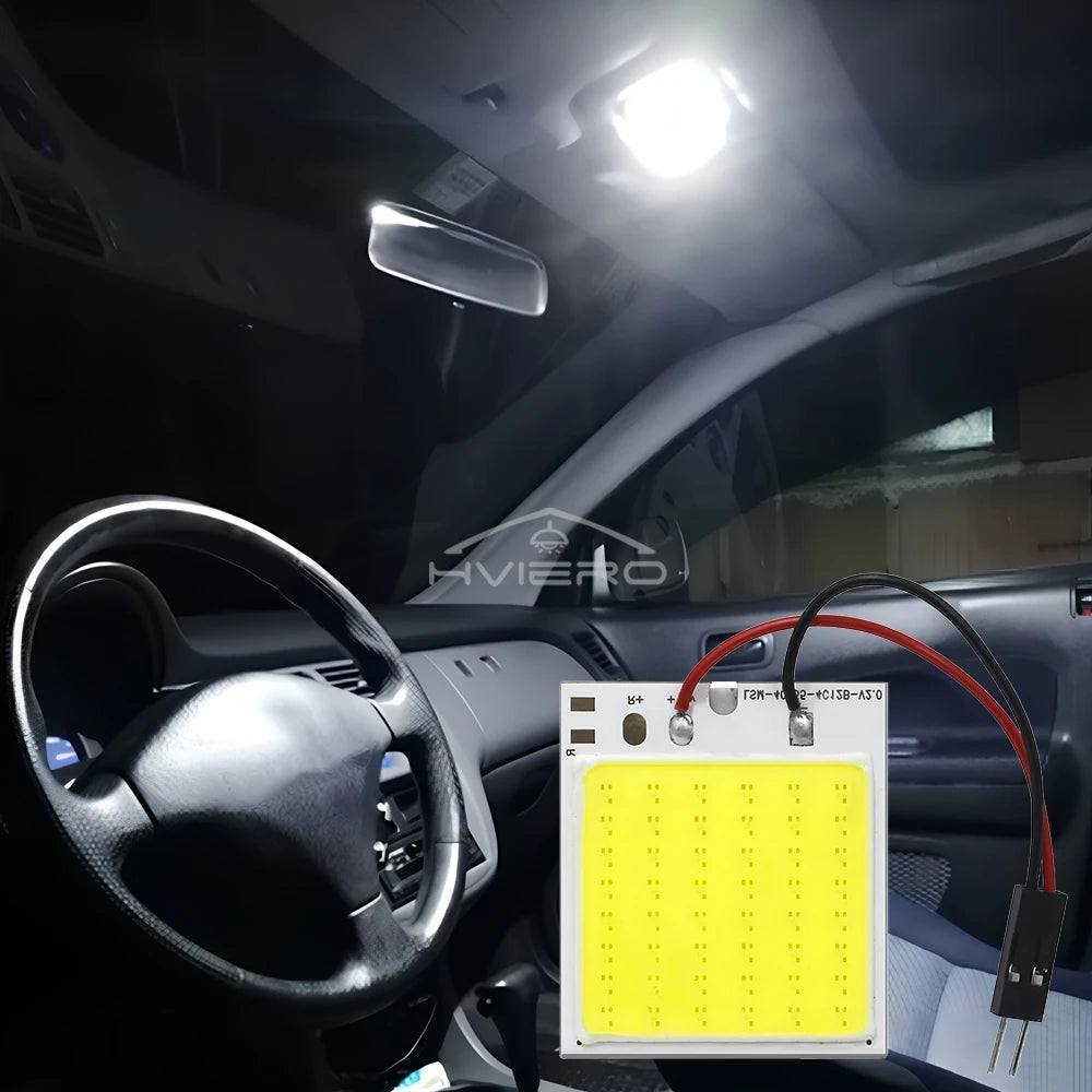 4x Cob 18SMD 24SMD 36SMD 48SMD White T10 W5w Car Led Clearance License Panel Lamp Auto Interior Reading Bulb Trunk Festoon Light