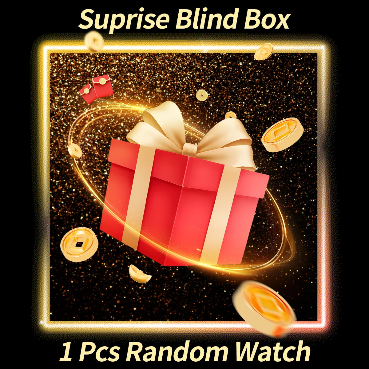 1PC Surprise Mystery Watch Blind Box-Fashion Large Dial Men Business Watches Casual Clock Sports Quartz Wristwatch（Without Box）