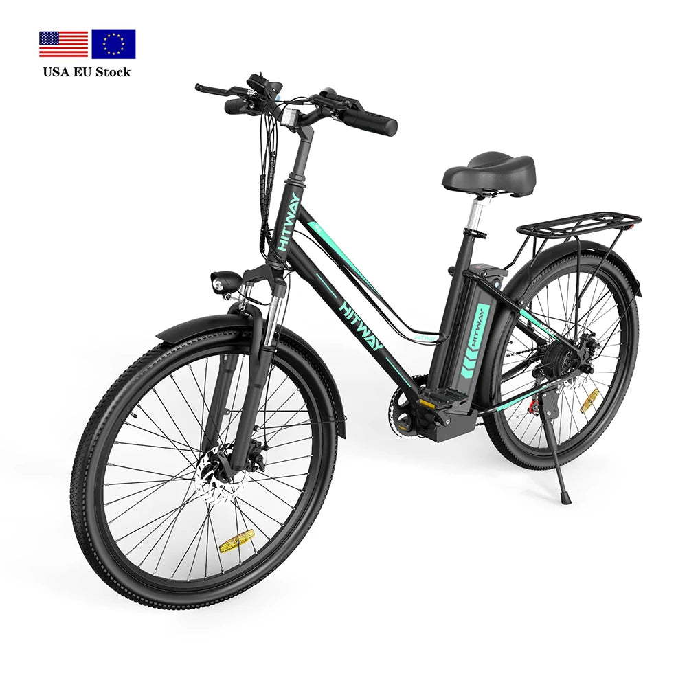 Intelligent Library Europe USA Warehouse Drop Shipping 36V 250W BK8 E-bike With HITWAY Logo On It Smart Adult Electric Bike