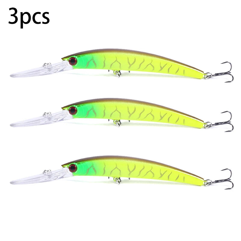 1pcs 15cm 15g  Deep Diving Jerkbait Artificial Hard Bait Fishing Wobblers Minnow Lure for Bass Pike Carp Fishing  Tackle