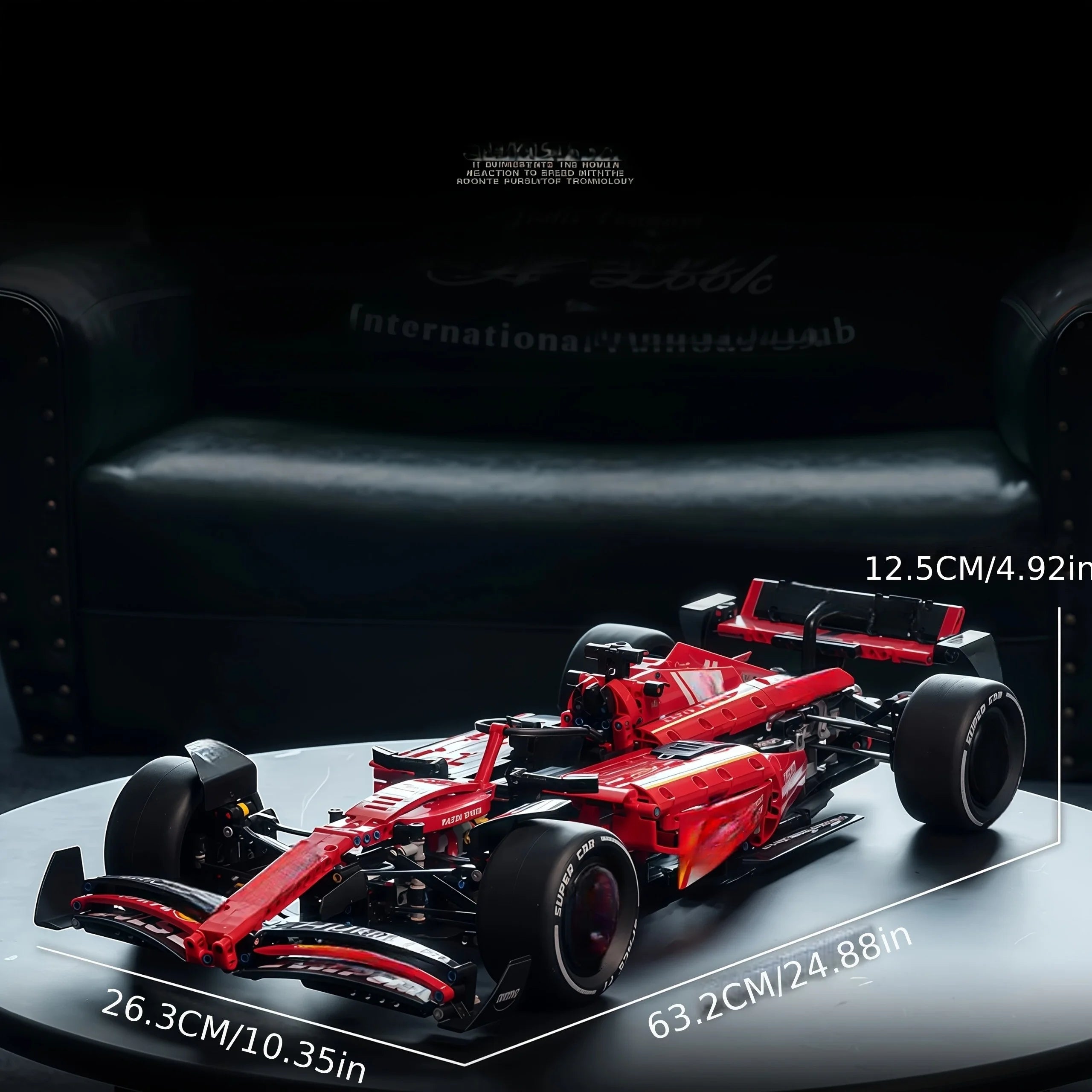 1361PCS Technical 1:8 Scale SF-24 Red  Racing Car Building Blocks Set - MOC Supercar Model Assembly Toy  Birthday Gifts