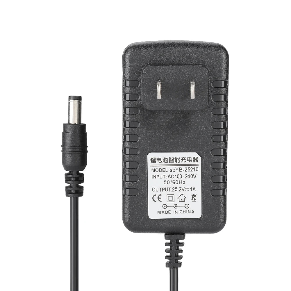 25.2V 1A Li Ion Charger Adapter Input with Multi Protections 100-240V