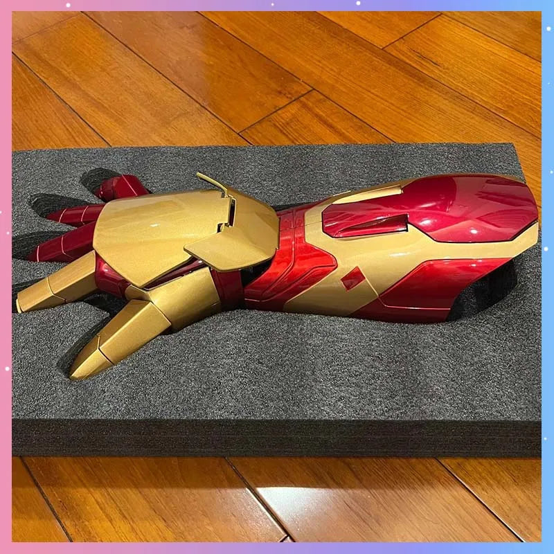 MK42 Figure Toy 1/1 Wearable Iron Man Armor Arm Palm With Led Light Halloween Party Carnival Props Cosplay Costumes Collection