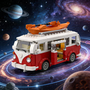 Technical  Creative Vehicle MOC City Camper Travel Trip Car Blocks T1 MOC-Designer Suit Building Party Gifts Holiday C