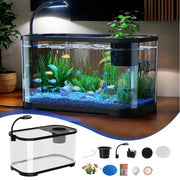Fish tank Aquarium Kit Small Beginner Fish Tank Decorative Fish Tank For Terrapin Tortoise Turtle Household Clear Aquarium