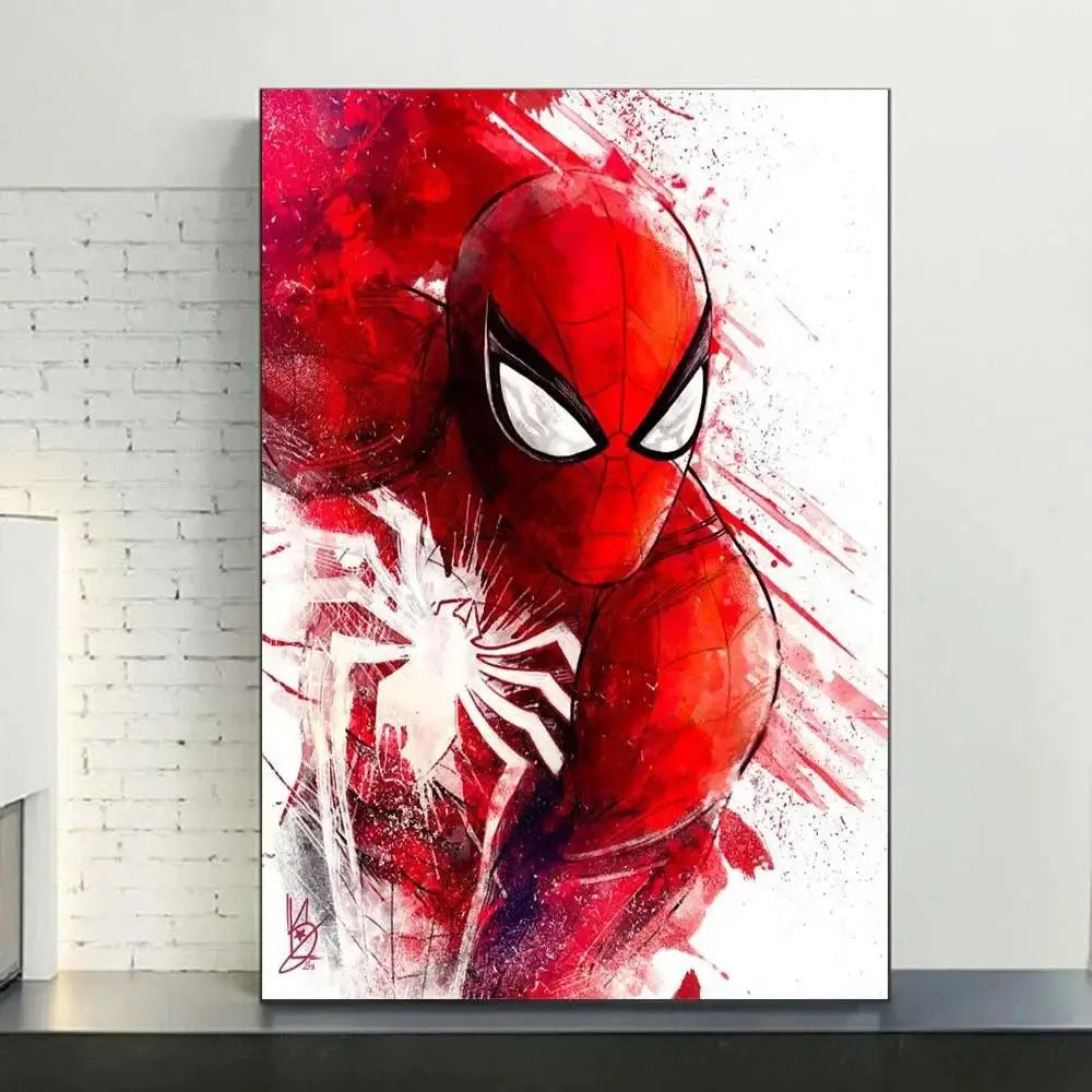 Marvel Movie Watercolor Spiderman Superhero Canvas Posters Modern Home Wall Art Painting Print Picture Room Decor