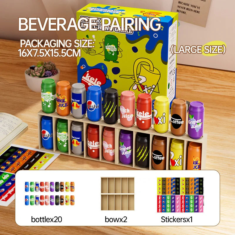Children's Fun Beverages Color Match Toys Guessing Fun Memory Training Interactive Board Game Early Puzzle Toys Kids Gifts