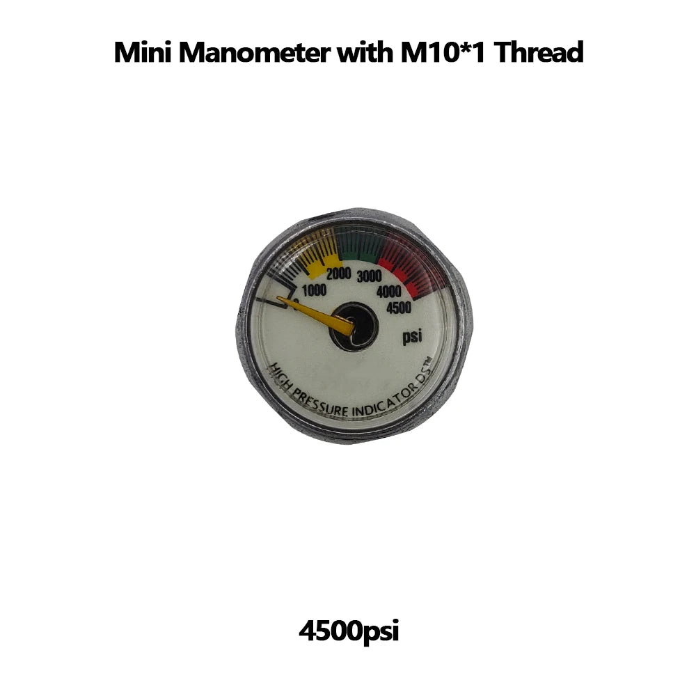 M10*1 HPA Mini Micro Pressure Gauge Manometer Small Profile 600/3500/4000/4500/6000 PSI 250/350 BAR