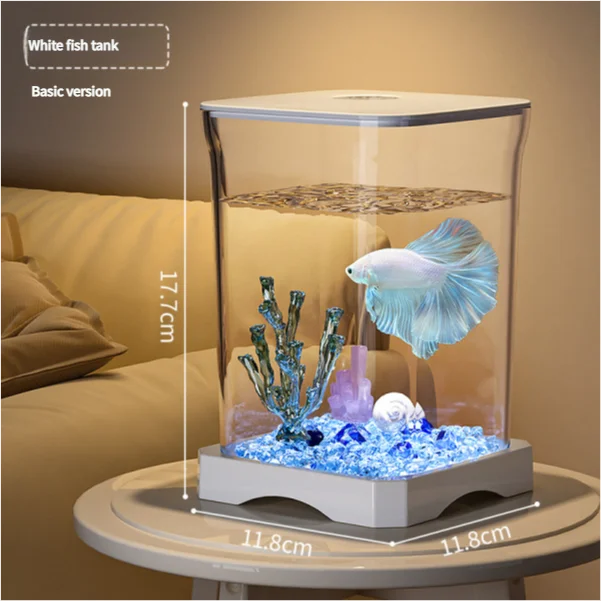 4K High-definition Desktop Fish Tank Acrylic Fish Tank Detachable Transparency Small Tank Multipurpose Amphibian Feeding Box