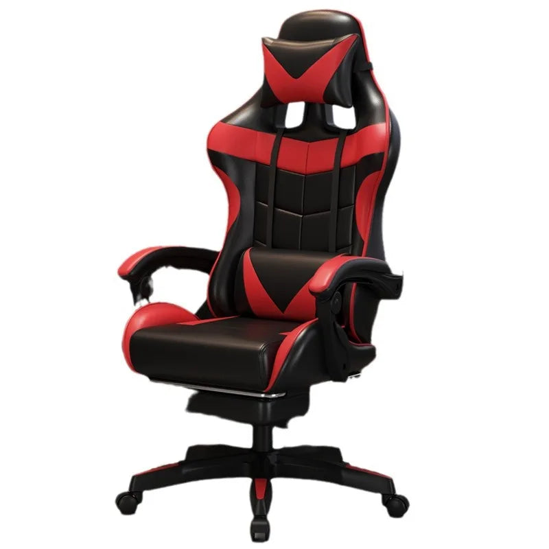 Gaming Chair Ergonomic Office Chair Adjustable Swivel Computer Chair Silent Wheels Lumbar Support Comfortable Seat Home