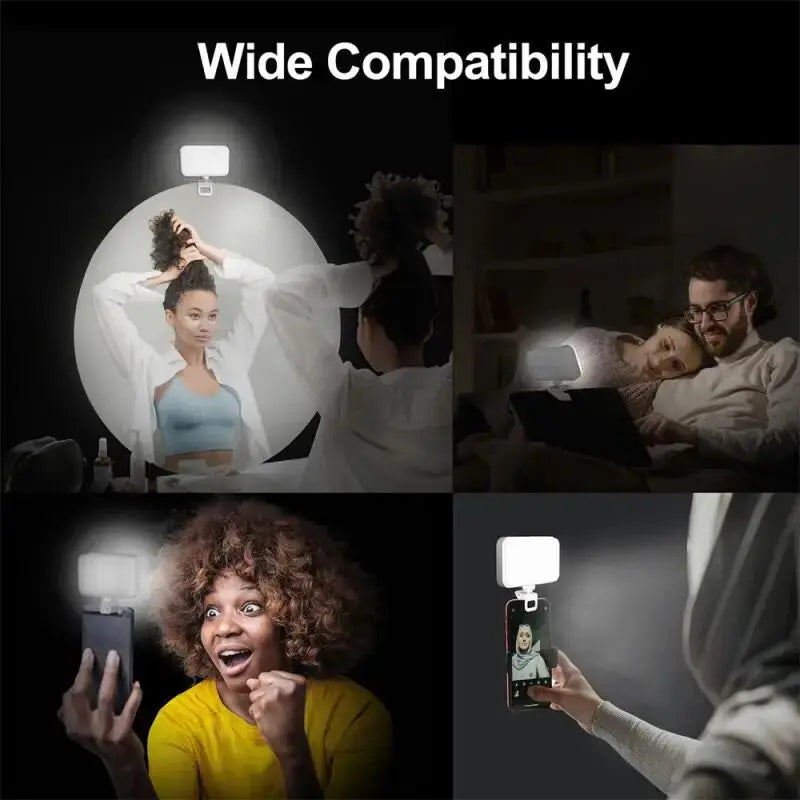Pocket LED Selfie Light For IPhone IPad Mobile Phone Laptop Clip Flash Fill Video Photo Ringlight Photography Lamp