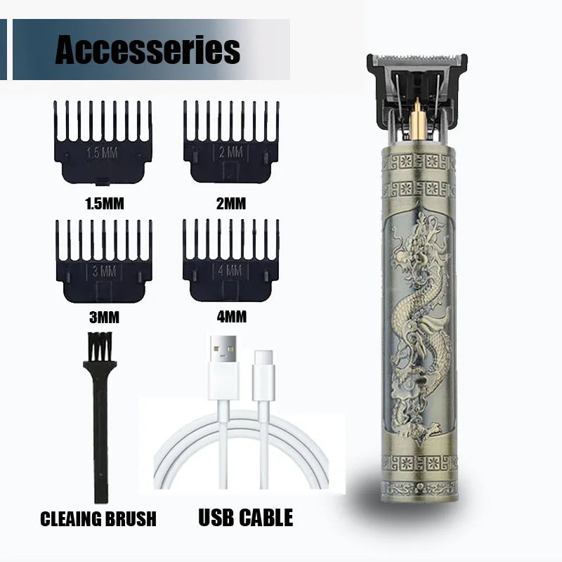 Get the perfect cut with this vintage electric hair clipper—rechargeable and designed for men who want sharp, clean trims anytime!