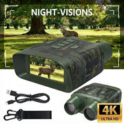 Infrared Night Vision Goggles 4K HD, with 3" Screen&10X Digital Zoom Camera, 2500mAh Battery USB Rechargeable Binoculars, for Wildlife Observation Hunting Camping Hiker Backpackers