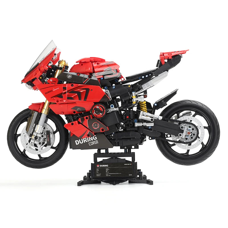 1909pcs RR Motorcycle V4S Racing Car Building Blocks Set, 1:5 Scale Motorbike Model Kit, STEM Toy for Kids Adults,Christmas Gift