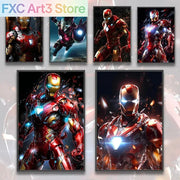 1PC frameless, Paintings Avengers Poster Print Marvel Movie Figures Decor Iron Man Wall Art Canvas Painting Superhero Kid