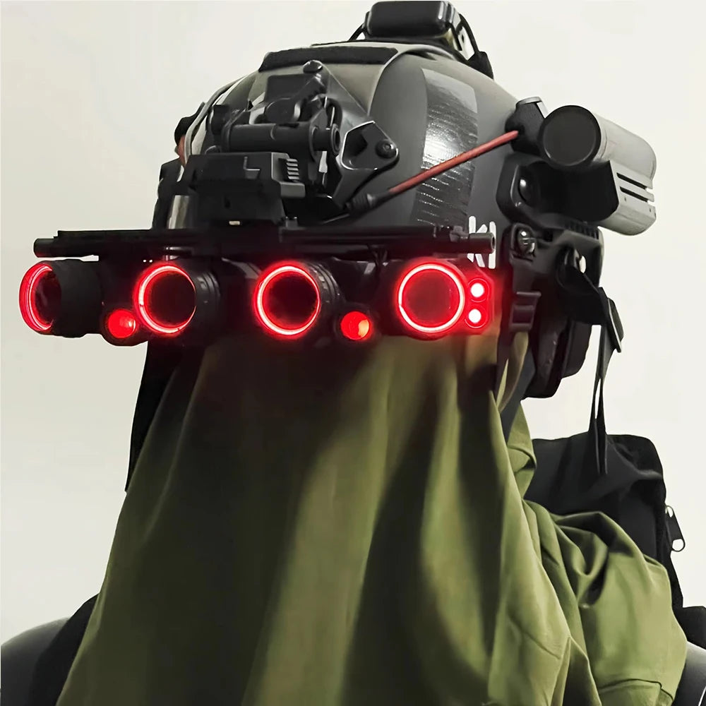 COD Tactical Fast Helmet Set with Six-Eye Night Vision Goggles Mask Adjustable Airsoft Wargame Gear for CS Cosplay, Hunting