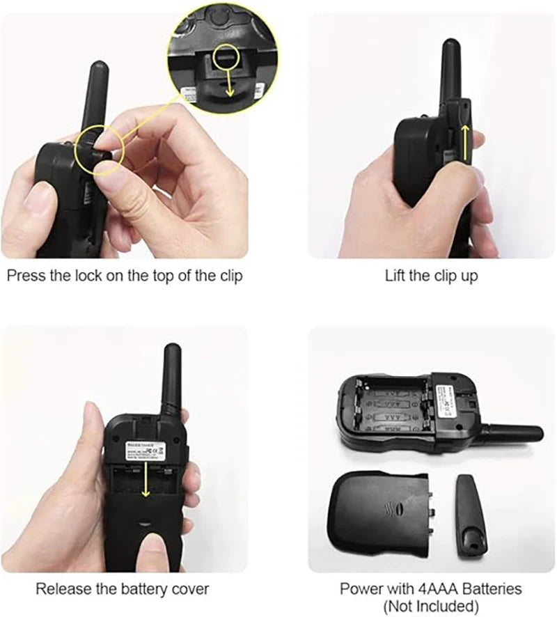 3 PCS Kids Walkie Talkie, 3KM Long Range Wireless Intercom, Parent-Child Interaction Toy, Gift for Children (Batteries Required)