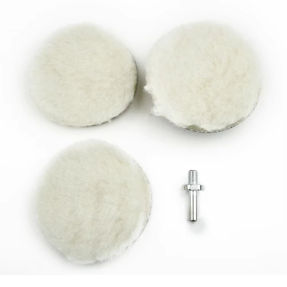 5Pcs 4 Inch Flocking Sanding Disc Hook And Loop Backing Buffing Pads Polishing Wheel For Electric Drill Polisher