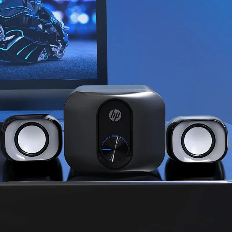 High Quality Desktop Computer Game Speakers Stereo Subwoofer Audio HP Home Laptop 2.1 Wired Multifunctional Computer Loudspeaker