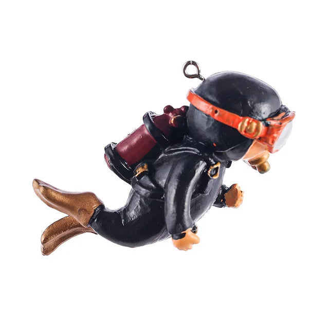 Fish tank Decoration Creative Floating Ornaments Small Figurines Complete Set Diver Blue Guy Underwater Scenery Bottom Figurines