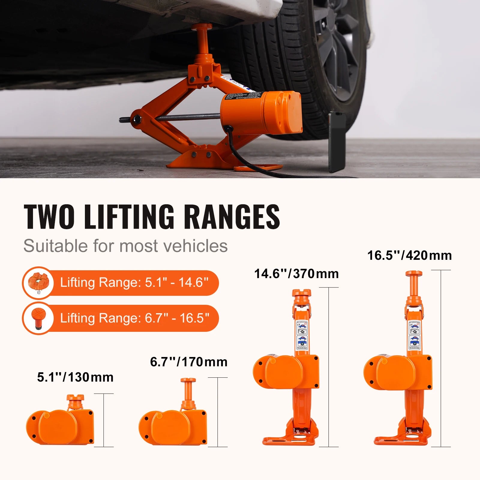 SucceBuy Electric Car Jack, 3/5 Ton Scissor/Hydraulic Jack, 12V Electric Automatic Jack Portable Car Jack for Truck Tire Change