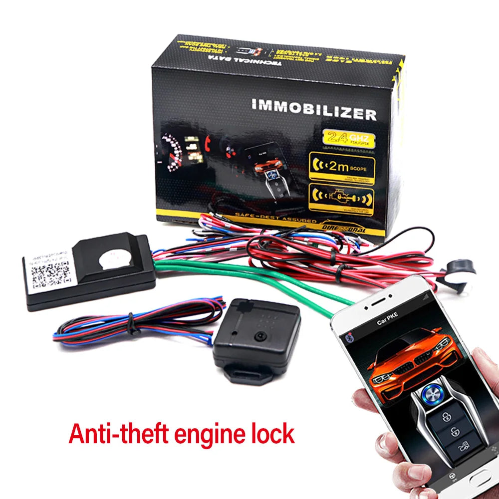 K5 Remote Starter and Car Alarm Smart App Remote Start Stop System for Cars Engine Push Start System with Auto Ignition Button